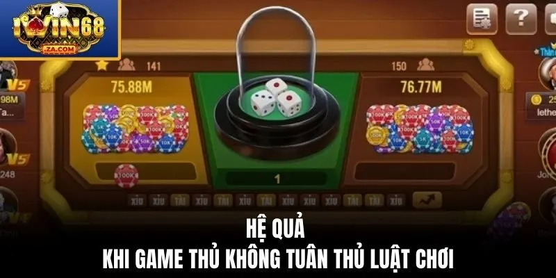 Hệ quả khi game thủ không tuân thủ luật chơi