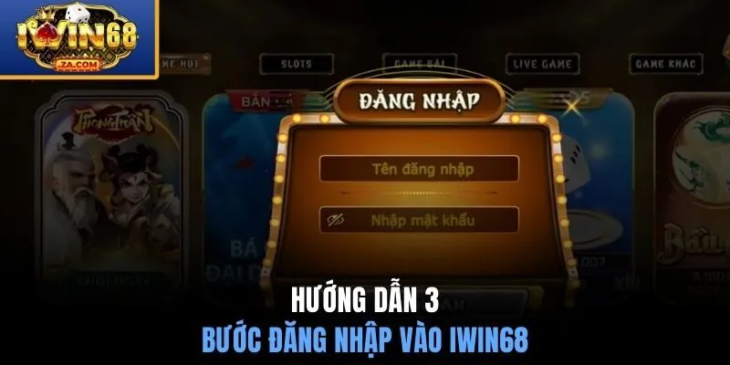Hướng dẫn 3 bước đăng nhập vào IWIN68 