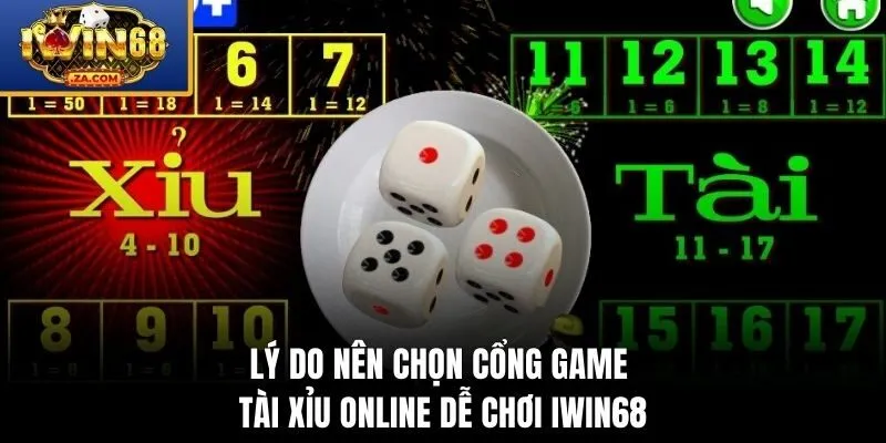 Lý do nên chọn cổng game tài xỉu online dễ chơi IWIN68